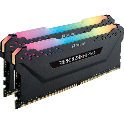 Memoria RAM Vengeance RGB Pro gamer color negro  16GB 2 Corsair CMW16GX4M2C3600C18