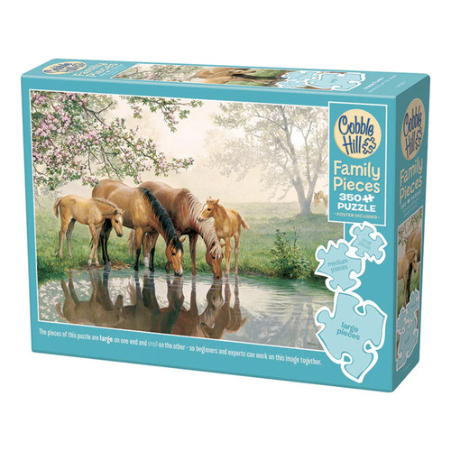 Rompecabezas Familiar Caballos En Familia 350 Pz Cobble Hill Family Puzzle