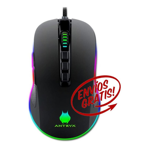 N Mouse Antryx Kurtana Rgb 9 Botones Programables 12400 Dpi