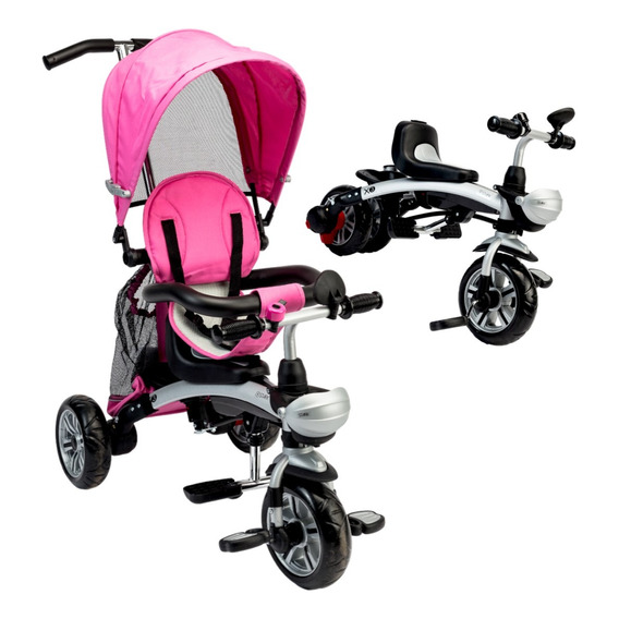Triciclo Stark X3 Infantil Bebe Manija Adaptable Bicicleta X Color Rosa