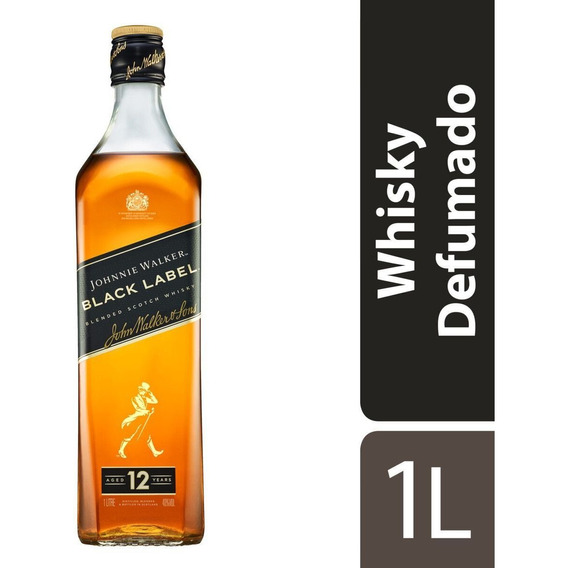 Whisky Escocês Black Label 1 Litro Johnnie Walker