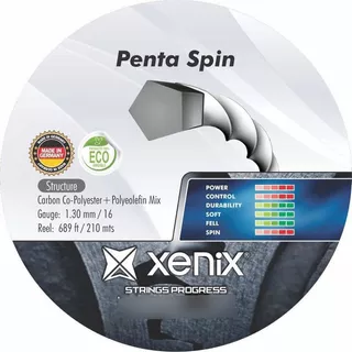 Caja X 6 Encordados Para Raqueta De Tenis Xenix Pentaspin