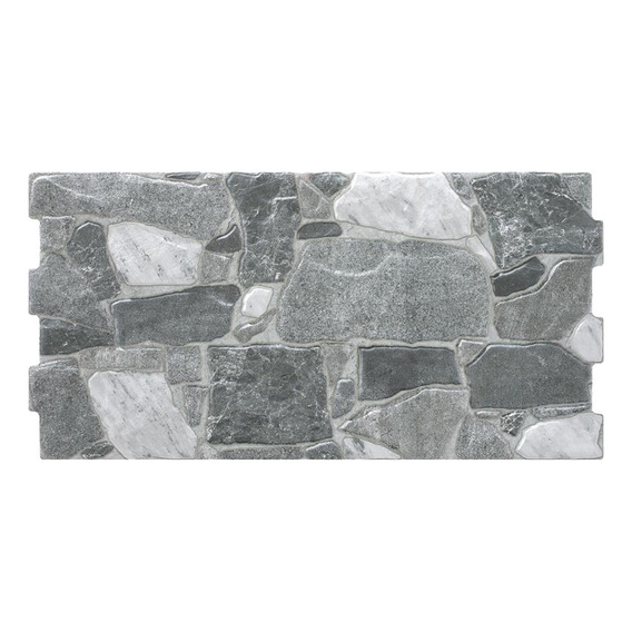 Revestimiento Cerámica Pared Piedra Finlay Gris 25x50 Mate