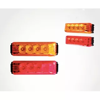 Farol Lateral 4 Led Camion / Trailer 12/24v C/soporte