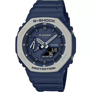 Relógio Casio G-shock Ga-2110et-2adr Earth Tone Color Correia Azul