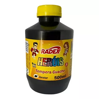 Tinta Tempera Guache Escolar Radex Pote 500ml Preto