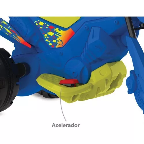 Triciclo Moto Elétrica Infantil Masculina XT3 Cross 2 Marchas Azul -  Bandeirante - Isas Brinquedos e Bikes