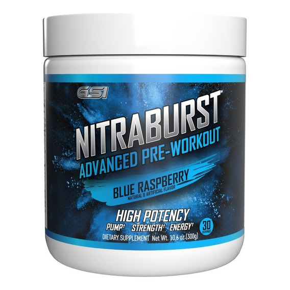 Giant Sports Nitraburst Advanced Pre Workout / Testo / 30 Sv Sabor Blue Raspberry