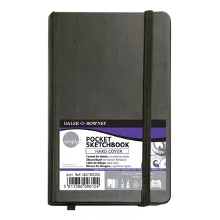 2x Pocket Sketchbook 72 Fls Capa Dura Daler Rowney 8,9x14