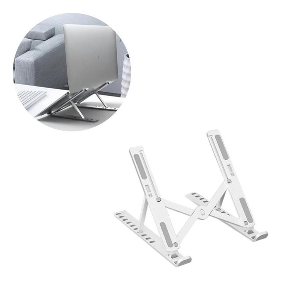 Soporte ajustable para notebooks y netbooks Ou Metal Portátil Plateado