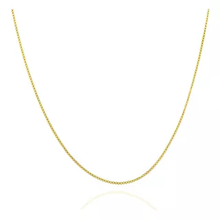 Corrente Veneziana Fina 80cm Folheada Em Ouro 18k