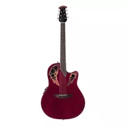 Guitarra Acústica Ovation Celebrity Elite Ce48 Para Diestros Ruby Red