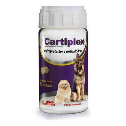 Suplemento en tabletas Holland Rx Cartiplex Q-4196-103 con vitaminas para perro todas las edades todos los tamaños en frasco de 30 unidades