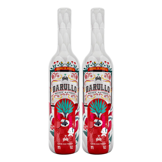Duo Pack Licor Con Tequila Barullo Spicy Sandía 750 Ml
