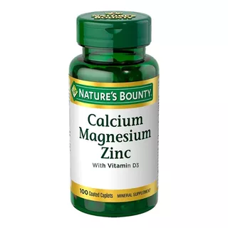 Suplemento En Comprimidos Nature's Bounty Calcium Magnesium Zinc & Vit. D3 En Pote 100 Un