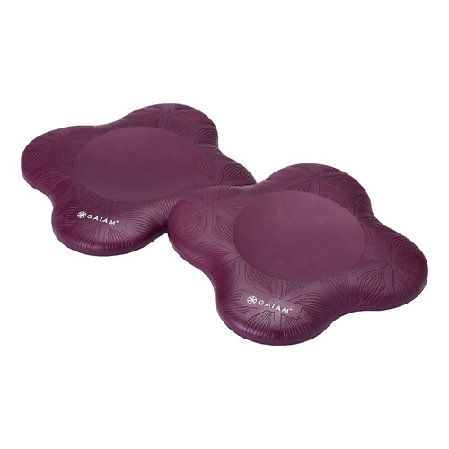 Pack Gaiam Cojines Protectores Rodillas Codos Manos Yoga Color Violeta