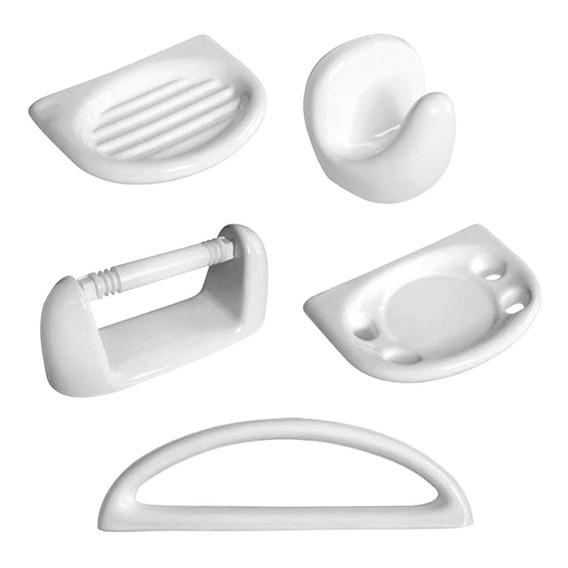 Set Kit Juego Accesorios Baño Daccord 5 Piezas Cerámica 