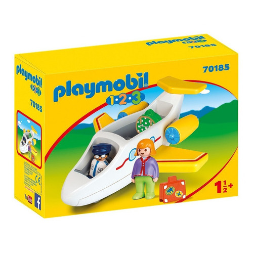 Playmobil 1 2 3 Avion Con Pasajero ELG 70185 El Gato