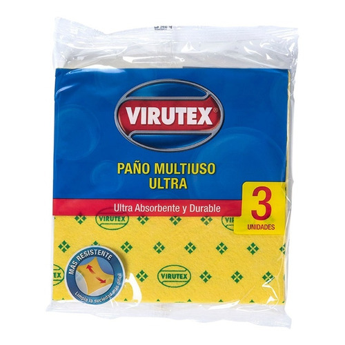 Paño Multiuso Ultra X3 Ultra Absorbente  Amarillo Virutex