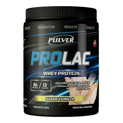 Suplemento en polvo Pulver  Prolac Whey Protein proteínas sabor vainilla en pote de 480g