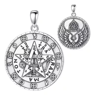 Colgante Tetragrammaton Simbología Esoterica En Plata 950 