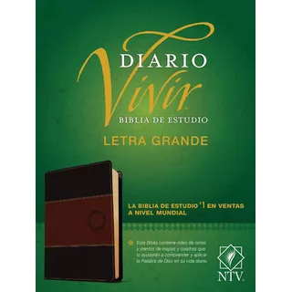 Biblia Ntv De Estudio Del Diario Vivir Letra Grande Negro Café, De Nueva Traducción Viviente. Editorial Tyndale, Tapa Blanda En Español