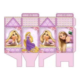 Caixinha Para Festa Tema Rapunzel- 30 Unid. Mod. 45654