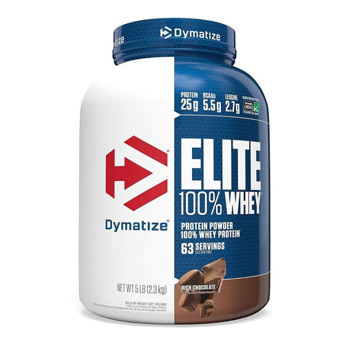 Suplemento en polvo Dymatize  Elite 100% Whey Protein proteínas sabor rich chocolate en pote de 2.3kg