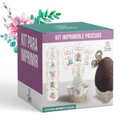 Kit Imprimible Pascuas - Base P/ Huevos, Etiquetas, Stickers