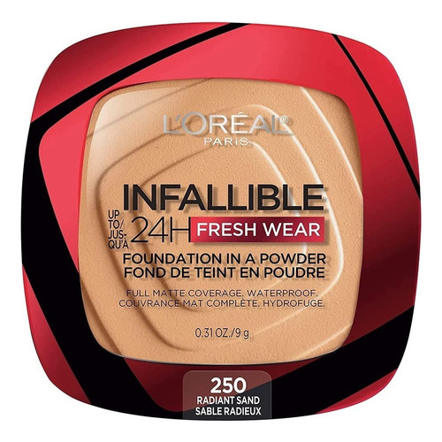 Base L'oréal Paris Infallible 24h Fresh Wear 9 Gr Tono 250 Radiant sand