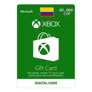 Tarjeta Xbox Gift Card Microsoft Código Digital Colombia 7