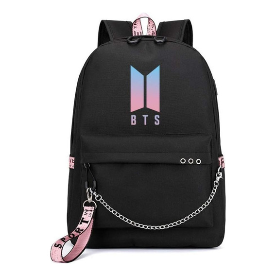 Mochila De Bts Negra Para Viaje