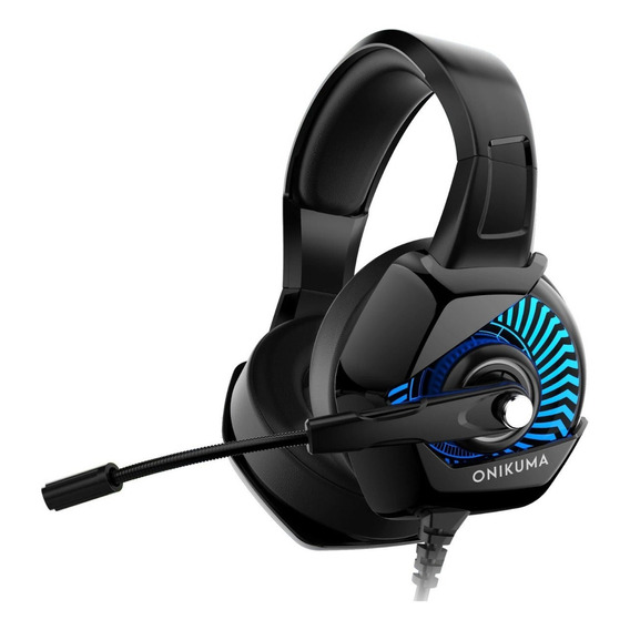 Auricular Onikuma K6 Gaming 3.5mm Luces Led Ps4 Play Pc Negro Con Azul