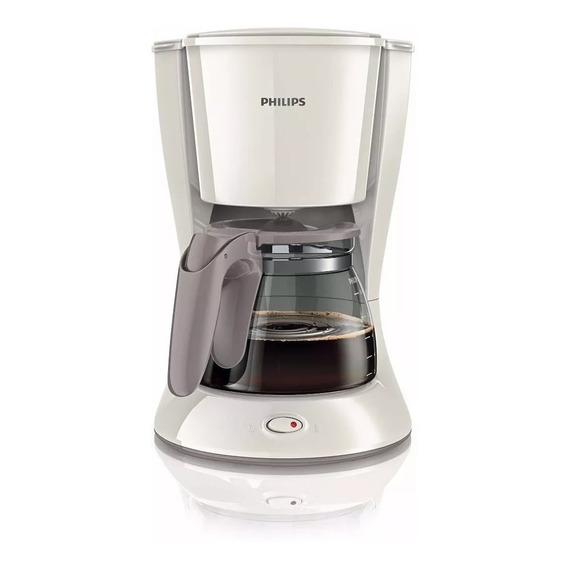 Cafetera Philips Daily Collection HD7447 semi automática blanca y beige seda de filtro 220V