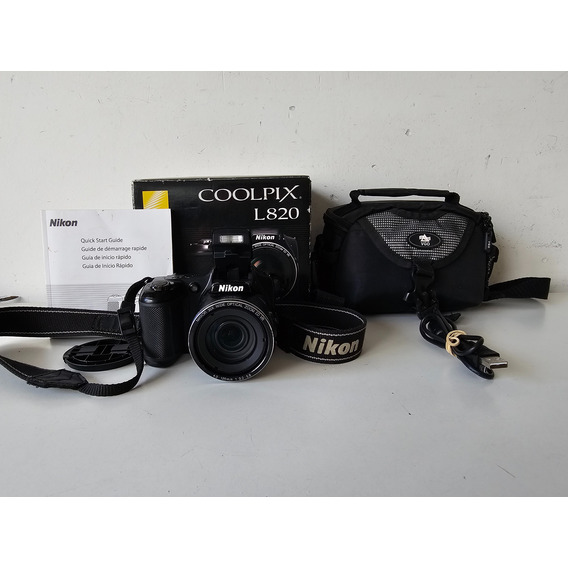 Cámara Nikon Coolpix L820 Con Bolso, Caja Y Cable 