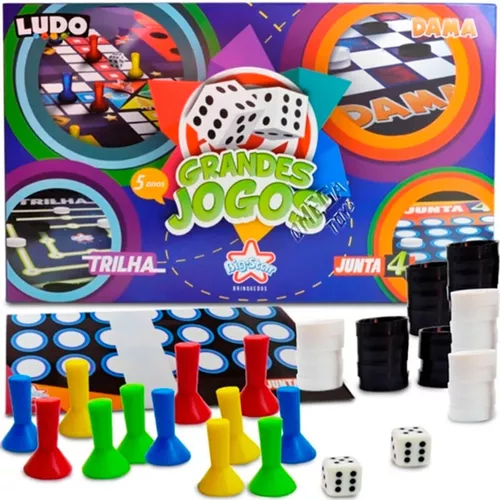 Jogo De Mesa Tabuleiro Dama Ludo Trilha Brinquedo Divertido - Pais