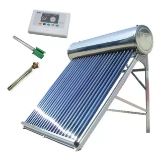 Termotanque Solar Kit 300 Lts Acero Eléctrico + Controlador