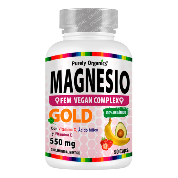 Magnesio Natural Women Complex -para Mujeres, 90 Cap Sin sabor