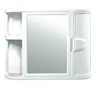 Gabinete Elegante Para Baño Con Espejo Color Blanco