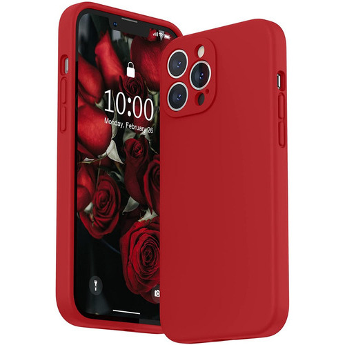 Carcasa Silicona (para Los Modelos De iPhone) Color Rojo iPhone 13 Pro (3 Cámaras)