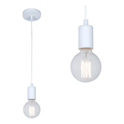 Lampara Colgante Tansy Blanco Para Lamparas Vintage Lk Blanco