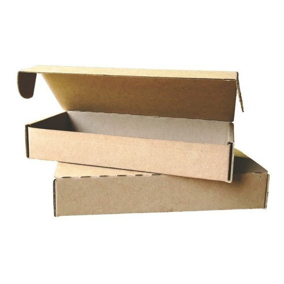 Cajas Para Envios 250piezas 21x9x3.5cm Microcorrugado Kraft.