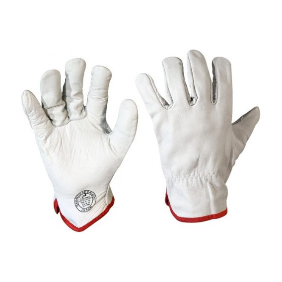 Pack 10 Guantes Trabajo Sin Forro Cabritilla Talla Estándar 