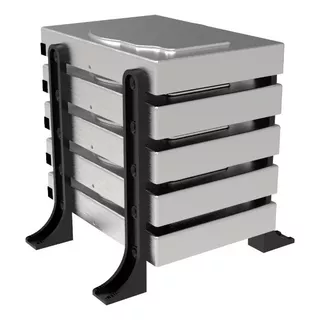 Suporte Rack Externo Vertical Até 5 Hd/ssd Organizador Mesa