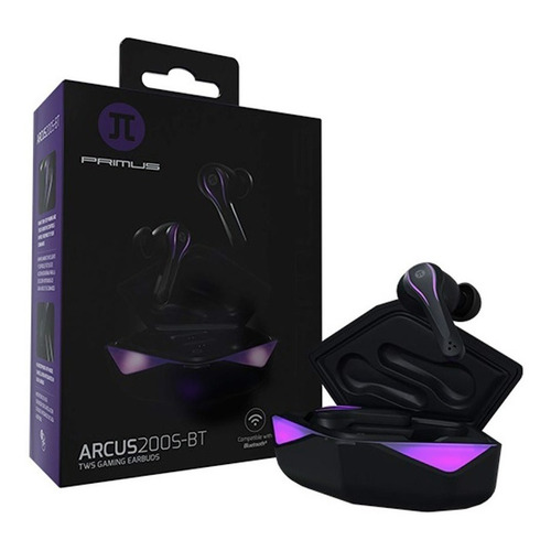 Audífono Bluetooth Gamer Primus Arcus200s-bt Led Impermeable Color Negro