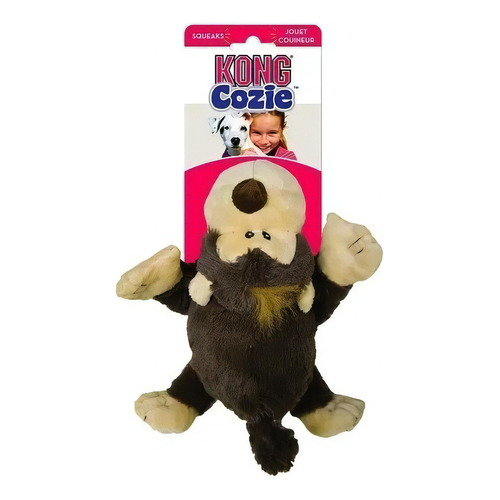 Juguete Mordillo Peluche Perros Cachorros Mono Monito Kong Color Marrón oscuro