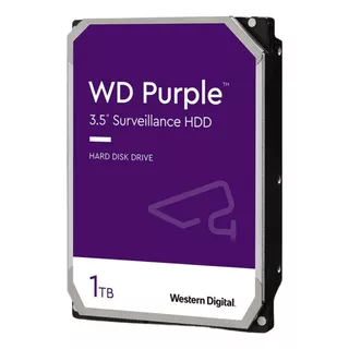 Disco Duro Western Digital Wd Purple 3.5 1tb Sata 5400 Rpm Color Plateado