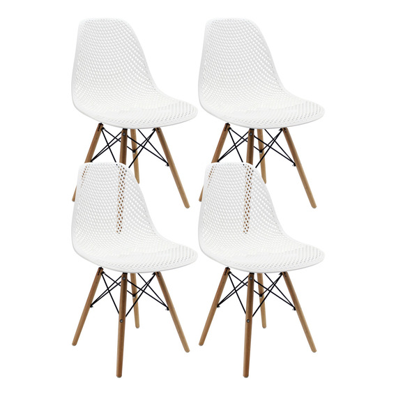 Kit X 4 Silla Air Tipo Eames Para Sala Comedor- Restaurante