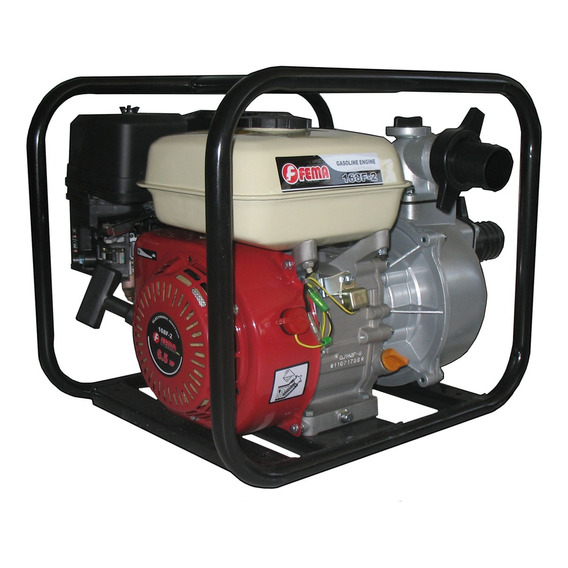 Motobomba 2x2 6,5hp 36000 L/h 26mts Nafta Sensor Aceite Fema