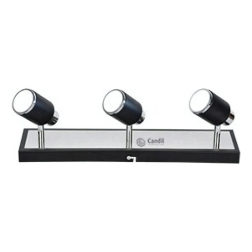 Aplique De Pared Julita 3 Luces Gu10 Led Candil Blanco/negro Color Negro